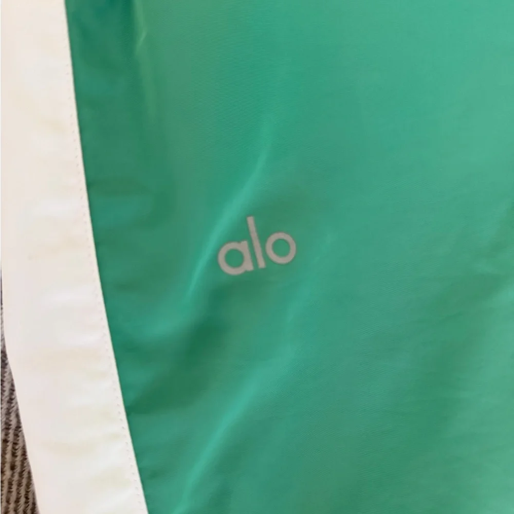 ALO Yoga  Green Joggers with White Stripes